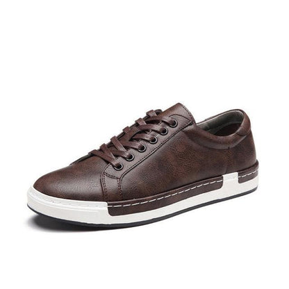 Low-Top Leather Casual Sneakers