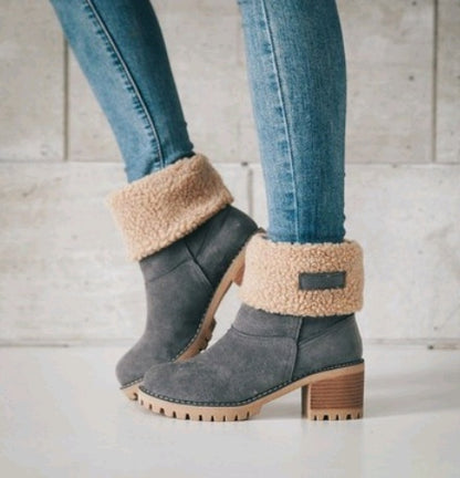 Thick Heel Snow Boots