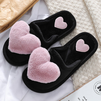 Cute Love Fluffy Slippers