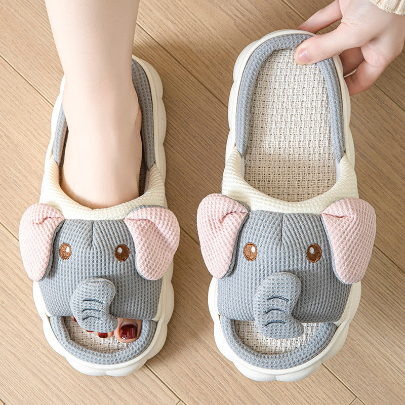 Couple Animal Open Toe Slippers