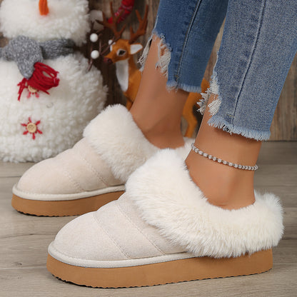 Thick-Soled Winter Plush Slippers