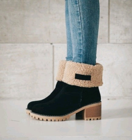 Thick Heel Snow Boots