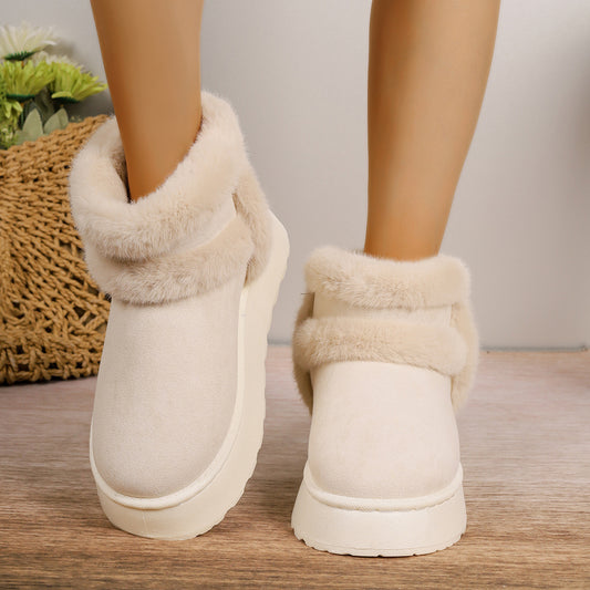 Fleece-Lined Casual Snow Boots