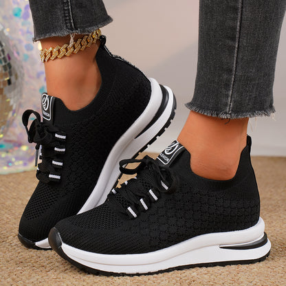 Plus Size Platform Mesh Sneakers