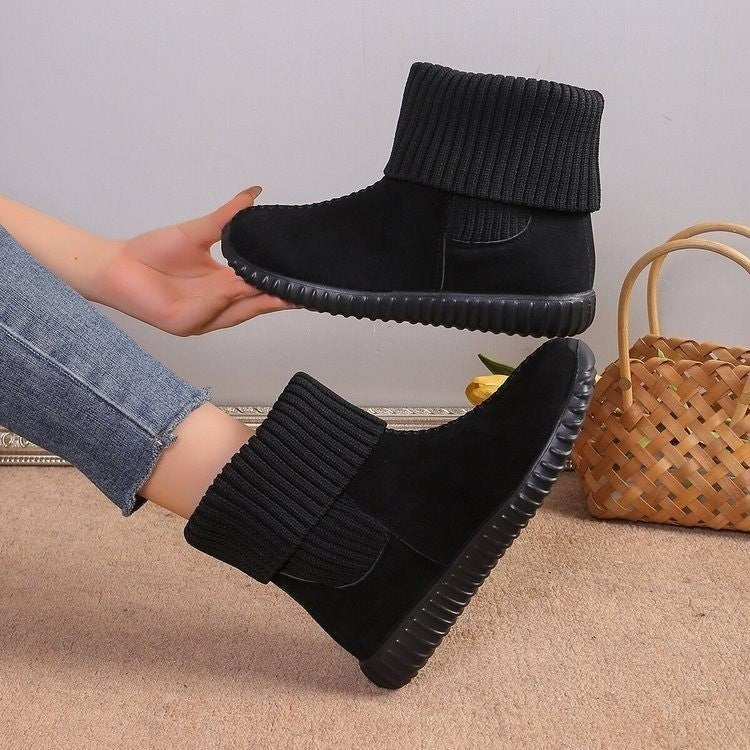 Reversible Knitted Ankle Boots