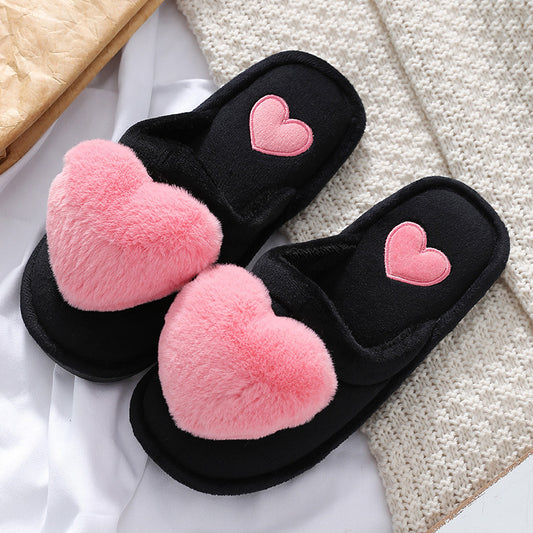 Cute Love Fluffy Slippers