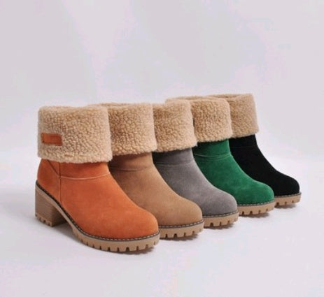 Thick Heel Snow Boots