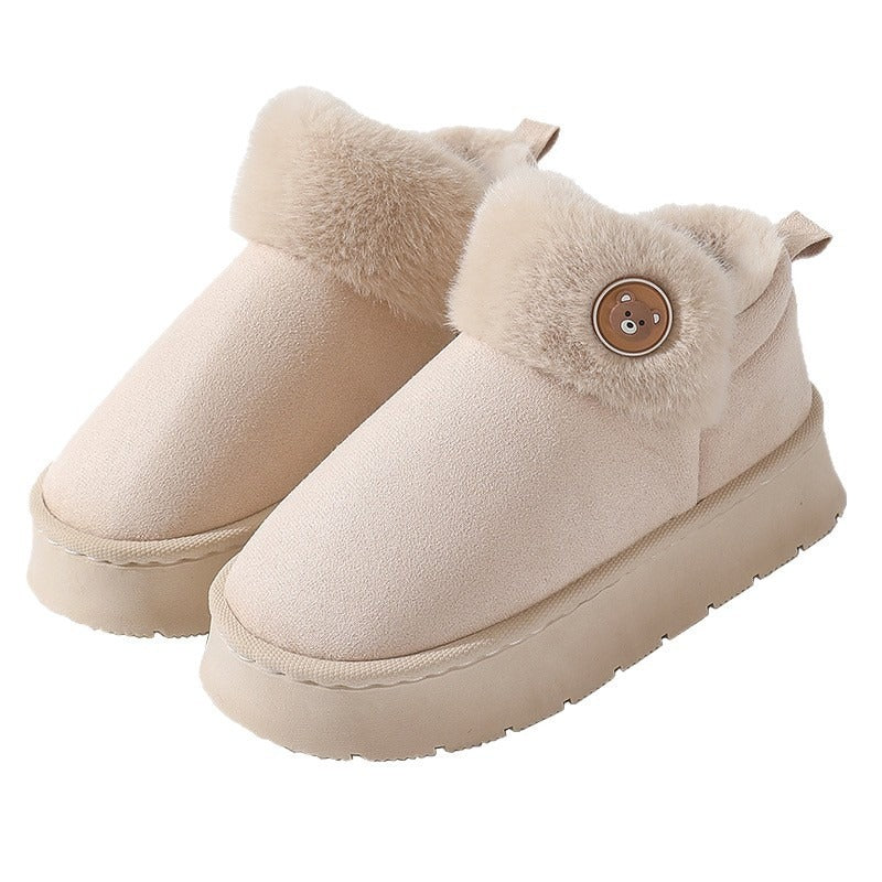Ankle Wrap Warm Cotton Slippers