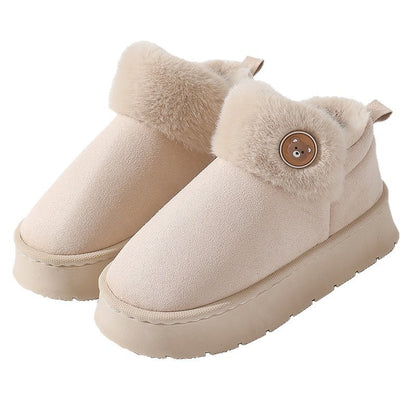 Ankle Wrap Warm Cotton Slippers