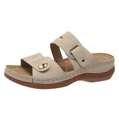 Plus Size Breathable Platform Slippers