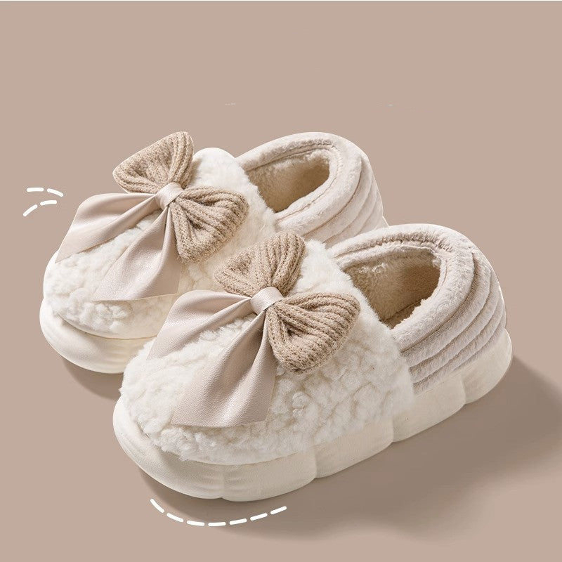 Big Bow Platform Slippers