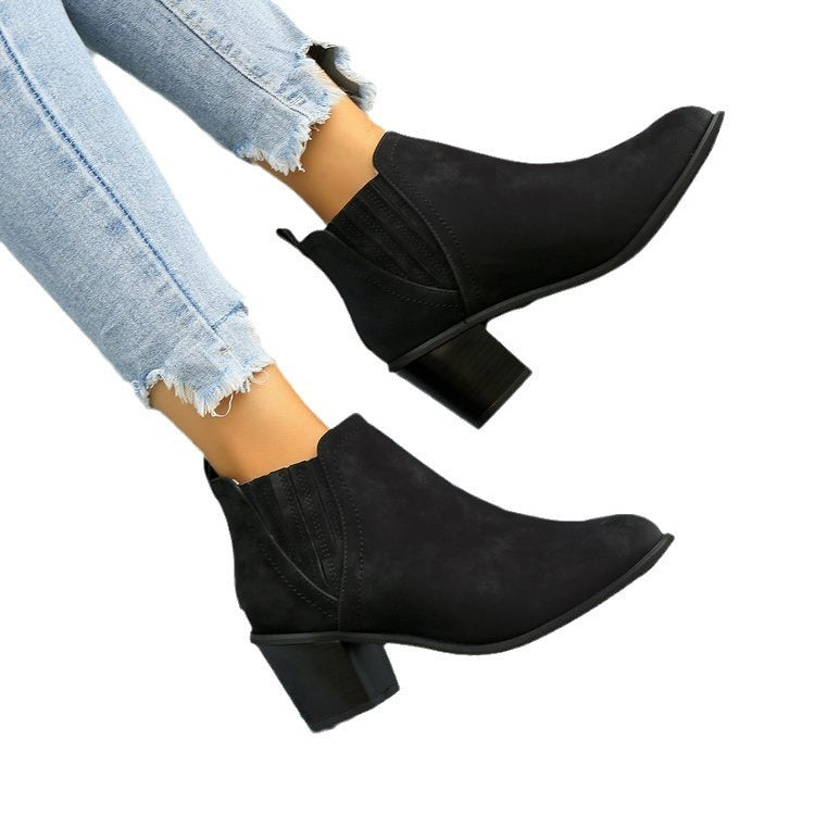 Plus Size Pointed Martin Boots