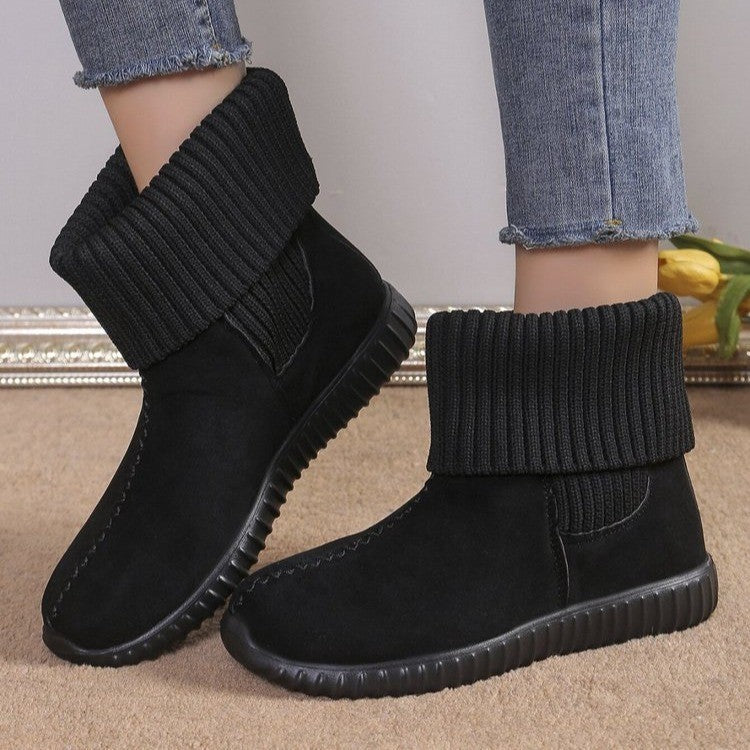 Reversible Knitted Ankle Boots