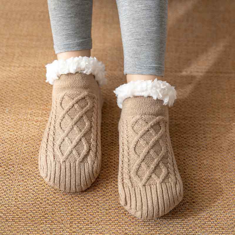 Knitted Plush Non-Slip Floor Socks