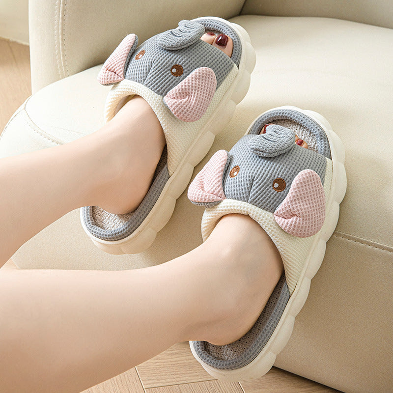 Couple Animal Open Toe Slippers