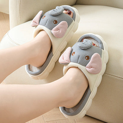 Couple Animal Open Toe Slippers