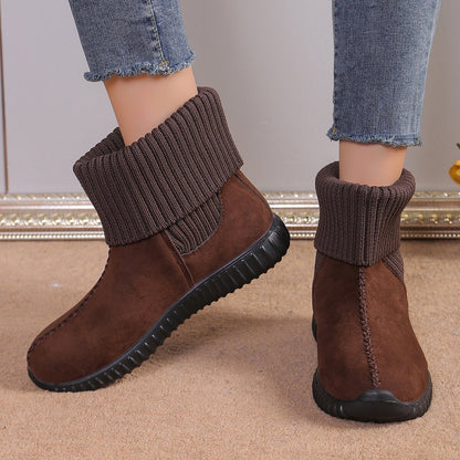 Reversible Knitted Ankle Boots