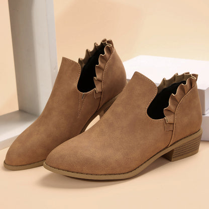 Flat Chunky Heel Martin Boots