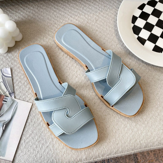 Cross-Strap Non-Slip Home Sandals