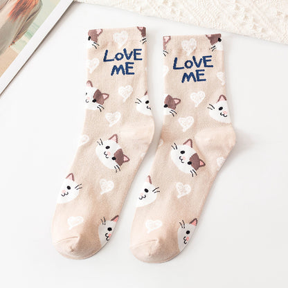 Sweet College Style Crew Socks