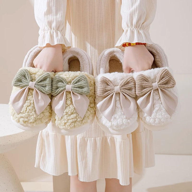 Big Bow Platform Slippers