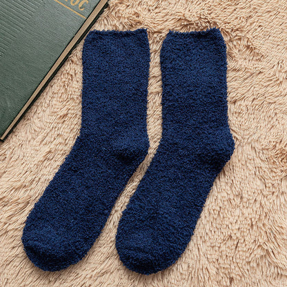 Solid color floor socks