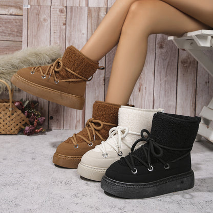 Lace-Up Winter Snow Boots