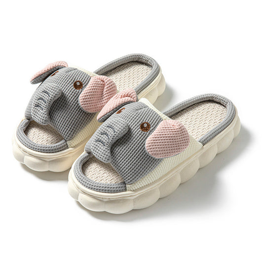 Couple Animal Open Toe Slippers