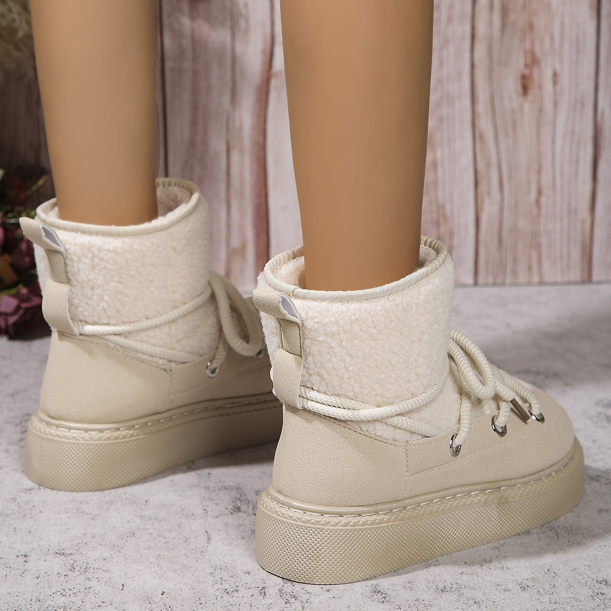 Lace-Up Winter Snow Boots