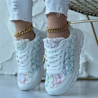 Rose Mesh Casual Sneakers