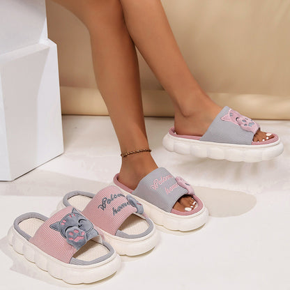 Cute Cartoon Kitten Slippers