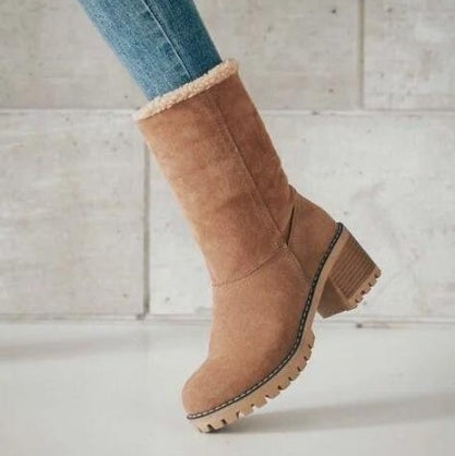 Thick Heel Snow Boots