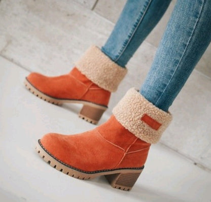 Thick Heel Snow Boots