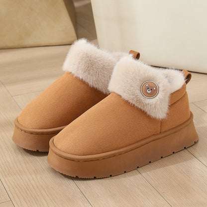 Ankle Wrap Warm Cotton Slippers