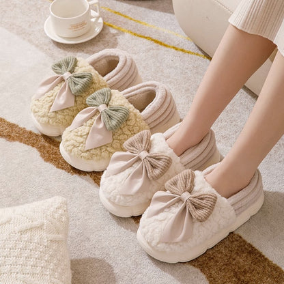 Big Bow Platform Slippers