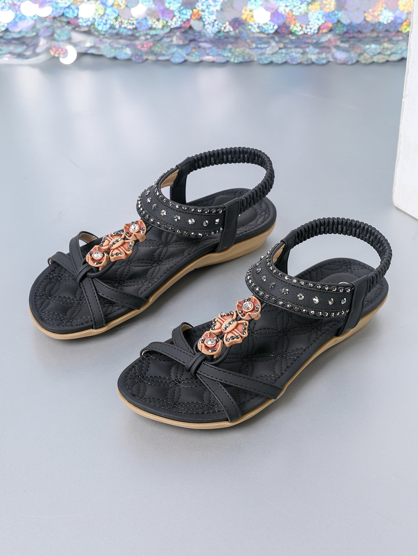 Diamond Flat Sandals