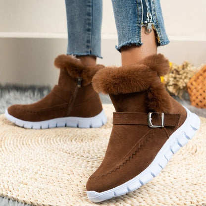 Plush Velvet Winter Ankle Boots