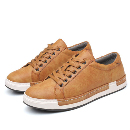 Low-Top Leather Casual Sneakers