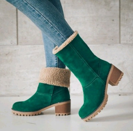 Thick Heel Snow Boots