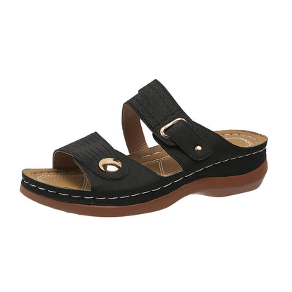 Plus Size Breathable Platform Slippers
