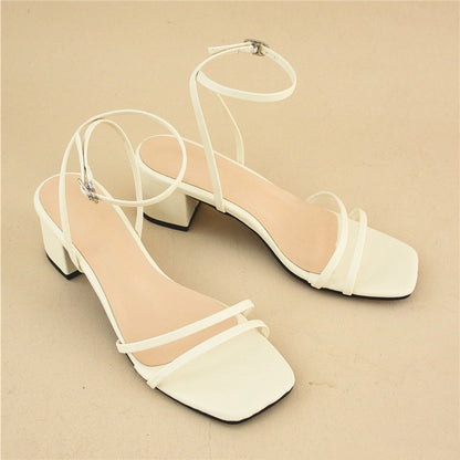 Stiletto Chunky Heel Sandals