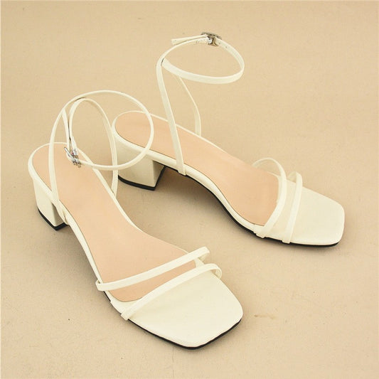 Stiletto Chunky Heel Sandals