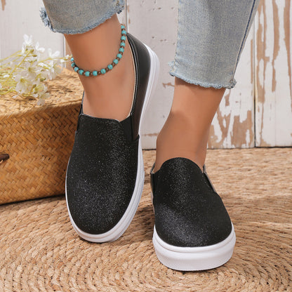 Plus Size Sequined Loafers