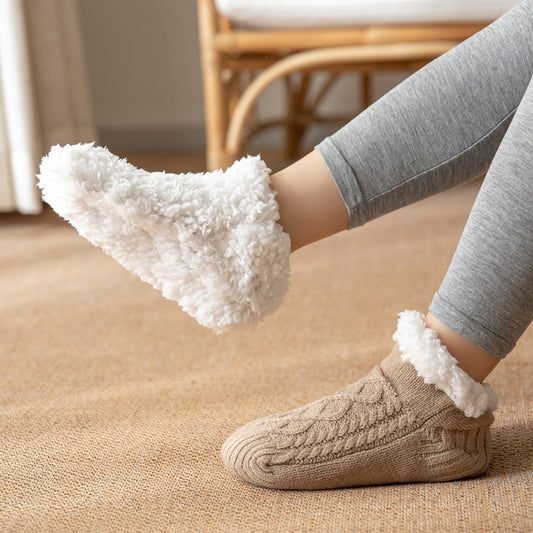 Knitted Plush Non-Slip Floor Socks