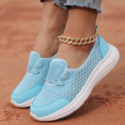 Lace-up Mesh Sneakers