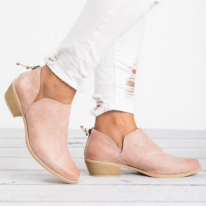 Retro High Heel Ankle Boots