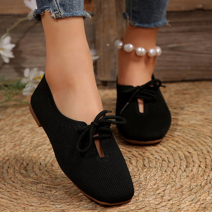 Lace-up Mesh Loafers