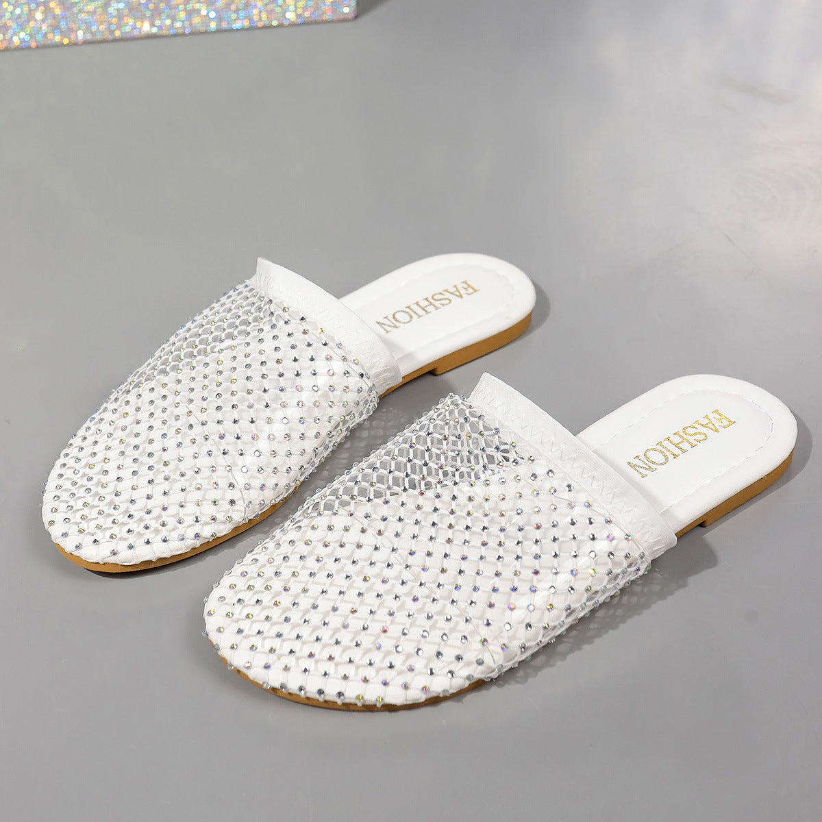 Transparent Rhinestone Hollow Sandals