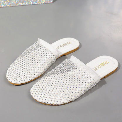 Transparent Rhinestone Hollow Sandals