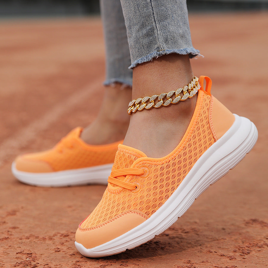 Lace-up Mesh Sneakers